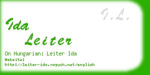 ida leiter business card